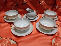 Japán  tojáshéj porcelán  kávés- teás készlet, 10 darab