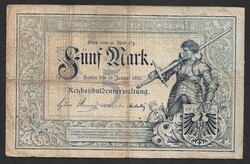 5 márka 1882 Németország F-
