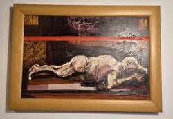 Kántor János (1947-2018) POMPEI I. festménye