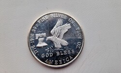 God Bless America TSM Tri State Mint 0,999 1 uncia ezüst érme