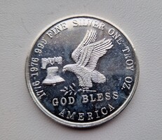 God Bless America TSM Tri State Mint 0,999 1 uncia ezüst érme