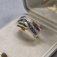14 K arany női köves gyűrű 3,62g