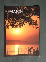 Képeslap,Balaton,sétány,strand,naplemente látkép,részlet,2000-