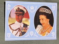 Queen Elisabeth II. and Prince Philip. Anglia.Színes képeslap. Posta tiszta.