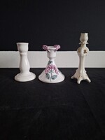 Porcelán gyertyatartók 3 db
