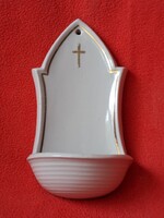 Zsolnay pajzspecsétes szenteltvíztartó