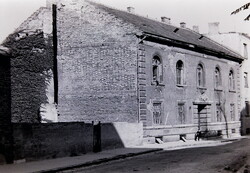 Régi fotónegatív kocka utcakép Veszprém 1960-as évek B14/11/24