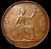 Egyesült Királyság 1 penny, 1967 C10E1