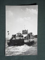 Képeslap,Balaton,Kossuth Lajos komp látkép,részlet,1964-