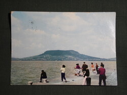 Képeslap,Balaton,Badacsony látkép,részlet,1970-