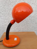 Retro narancssárga gömb búrás asztali lámpa