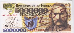 Lengyelország 5000000  fantázia zloty 1995 REPLIKA