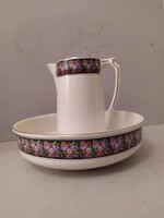 Antik porcelán fürdőszoba mosdó készlet lavór és kancsó 3350
