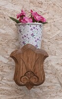 Virágtartó virágospolc polc tulipános polc tulipán tulipánfaragás fapolc falipolc efyedipolc virág