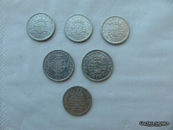 Angola - Mozambik 5 - 10 escudo 6 darab ezüst LOT !
