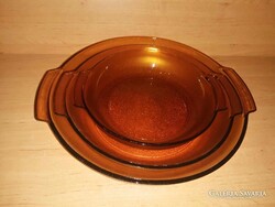 Resistente Brazil üveg kínáló tál 3 darab egyben - átm. 19,5-24-29 cm (40/d)
