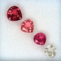 1.78ct 4db-os Ragyogó, Elképesztően Gyönyörű Turmalin Szett, High-End minőség