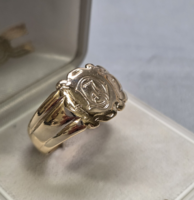 14 K arany monogrammos gyűrű 8,48 g