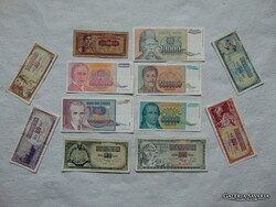 Jugoszlávia 12 darab dinár bankjegy LOT !