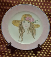 Royal Wedgwood angol portrés porcelán tányér, dísztányér 2 (L5587)