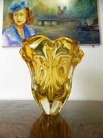 Eredeti art deco kubista üveg váza