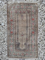 Antik csomózott kézi csomózású perzsa ima szőnyeg 2340