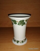Hutschenreuther porcelán zöld leveles váza - 10,5 cm magas (22/d)