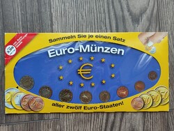 ÍRORSZÁG 1 EURO CENT - 2 EURO 2002 8 DARABOS SOR! UNC! RITKA!
