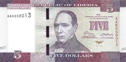 5 dollár 2016 Libéria UNC