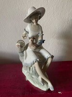 Lladro lány kakassal, ritka darab!