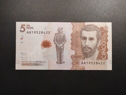 Kolumbia - 5000 Pesos 2015 UNC