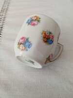 Jelzett, antik, rózsás, csehszlovák Victoria  kávés / mokkás porcelán  csésze készlethez