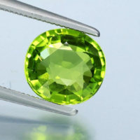 2.1ct 8.4x7.6mm Ragyogó, Gyönyörű Peridot Ékkő, High-End minőség