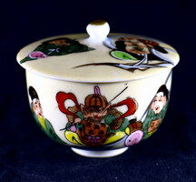 ANTIK JELZETT JAPÁN PORCELÁN FEDELES DOBOZKA