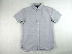 EREDETI TOMMY HILFIGER (L) ELEGÁNS RÖVID UJJÚ FÉRFI PAMUT-LEN ING