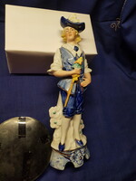 Lippelsdorf Echt Kobalt GDR porcelán figura.
