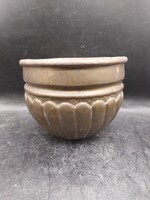 Art and craft szecessziós réz kaspó virágtartó,15 x 11 cm-es. 3543b