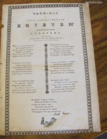 Öröm-dal a’ pesti királyi magyar egyetem’ kétszázados ünnepére -1836 jun.26. - Ritka !