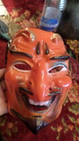 Retro krampusz álarc , nagyon vékony műanyagból .