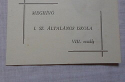 Ballagási meghívó 1.: Kiskunmajsa, 1967