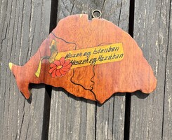 Nagy Magyarország fából készült dísz