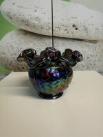 Fenton Carnival Irizáló Üveg Kaspó / Mécsestartó A147