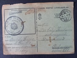 Tábori postai levelezőlap 1942-ből Hódság bélyegző, M..Kir. VIII.őrzászlóalj század parancsnokság