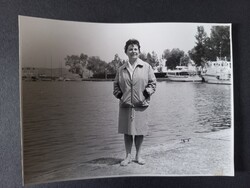 Régi fotó Balaton - Hajók a  kikötőben  1960-as évek közepe