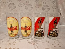4 db Coca-Cola emlék pohár ATLANTA 1996 OLIMPIA