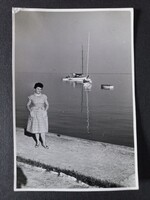 Régi fotó Balaton - Balatonfüred - vitorlás a Balatonon - 1960-as évek közepe