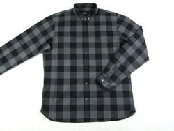 EREDETI FRED PERRY SLIM FIT (L) ELEGÁNS KOCKÁS HOSSZÚ UJJÚ FÉRFI ING