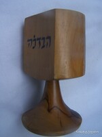 Zsidó talpas kehely héber felirattal ,város ábrázolással különleges forma Judaica