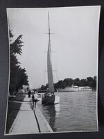 Régi fotó Balaton - Siófok - vitorlás és a kikötő  1960-as évek közepe