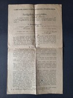 Régi Szolgálati Szerződés Sebők Imre szövetkezeti bolt kezelésére - 1937